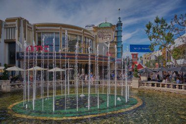 The Grove at Farmers Market is a retail and entertainment complex in Los Angeles, USA located on parts of the historic Farmers Market. Daylight shot clipart