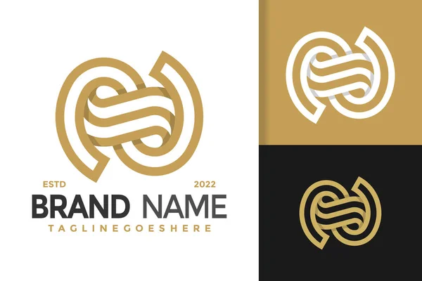 Letter Infinity Logo Design Brand Identity Logos Vector Modern Logo — 스톡 벡터