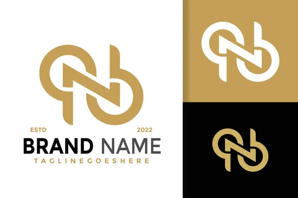Letter Infinity Logo Design Vektor Loga Identity Značky Moderní Logo — Stockový vektor