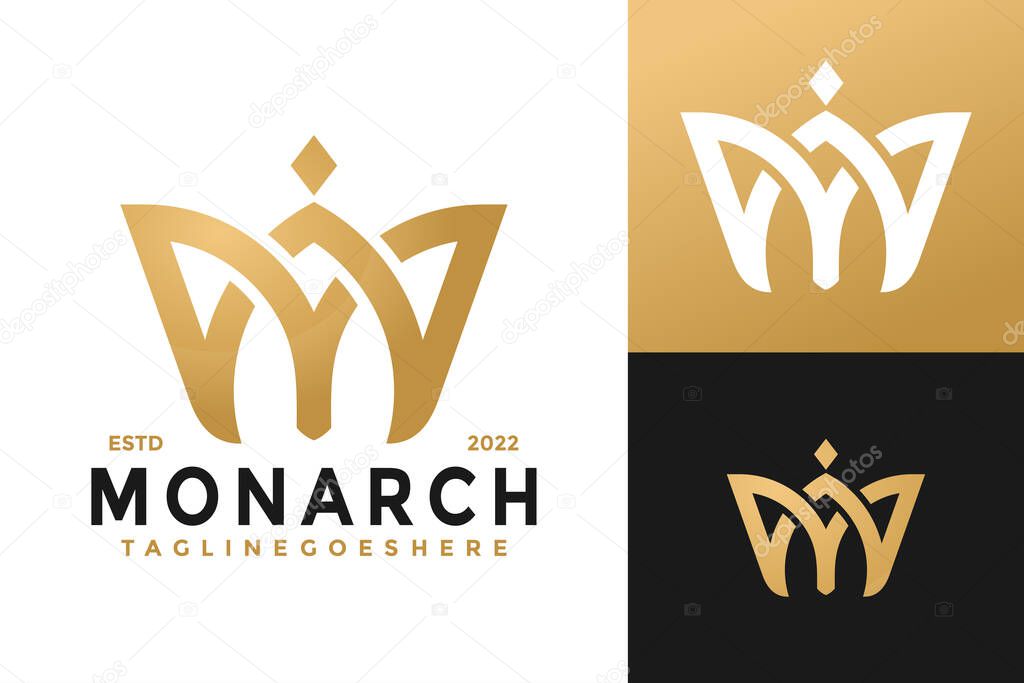 Letter M Crown Elegant Logo Design, brand identity logos vector, modern logo, Logo Designs Vector Illustration Template