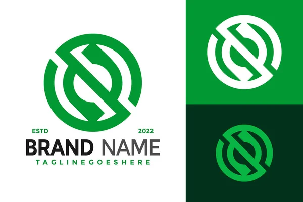 Initiales Lettre Logo Leaf Design Logo Identité Marque Vecteur Logo — Image vectorielle