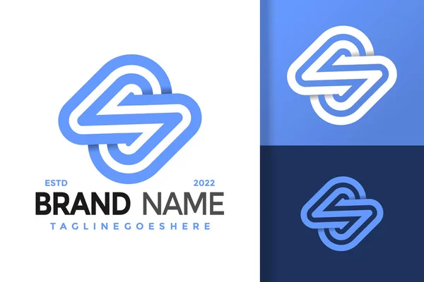 Αρχικό Γράμμα Business Λογότυπο Σχεδιασμός Λογότυπο Brand Identity Vector Σύγχρονο — Διανυσματικό Αρχείο