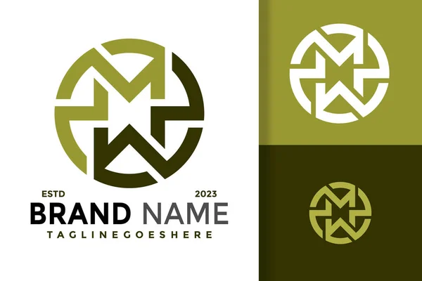 Simple Lettre Initiale Moderne Monogramme Logo Vectoriel Icône Illustration — Image vectorielle