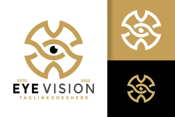Letter Eye Vision Logo Vector Icon Illustration — Stock Vector