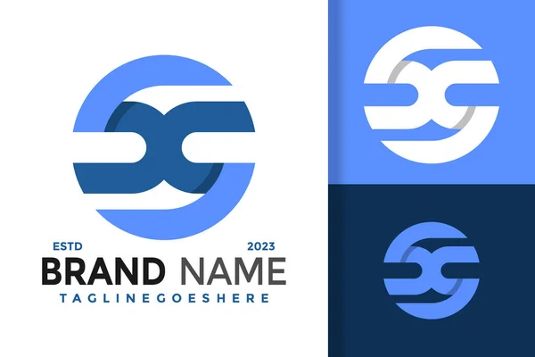 Lettre Simple Monogramme Logo Vectoriel Icône Illustration — Image vectorielle