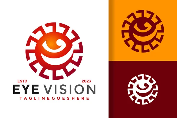 Letter Eye Logo Design Vector Symbol Icon Illustration — Stock Vector