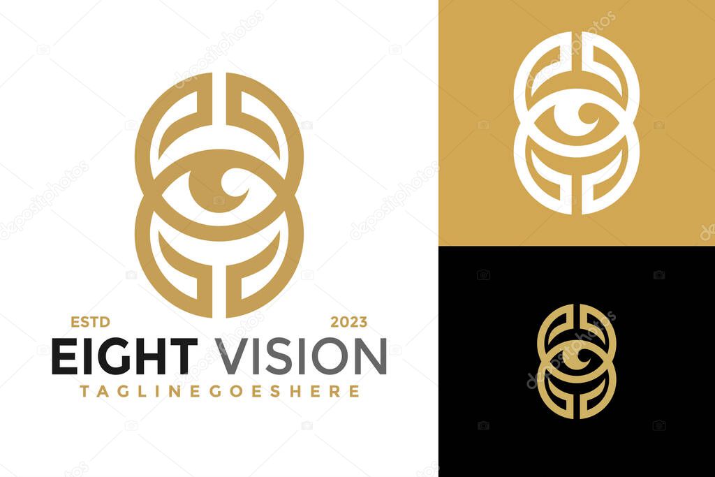 Eye eight vision design vector symbol icon illustration