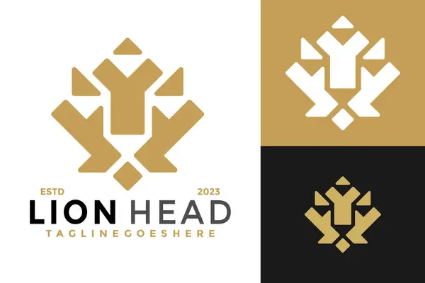 León Cabeza Elegante Logotipo Diseño Vector Símbolo Icono Ilustración Vectores De Stock Sin Royalties Gratis