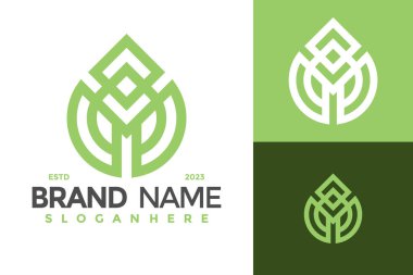 M Düşürme Harfi Logo tasarım vektör simgesi illüstrasyonu