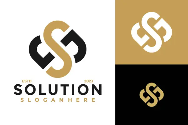 Letra Solución Infinita Ilustración Icono Símbolo Vector Diseño Logotipo Ilustración De Stock