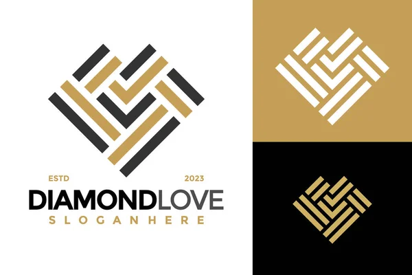 Amor Diamante Joyas Logotipo Diseño Vector Símbolo Icono Ilustración Vectores De Stock Sin Royalties Gratis
