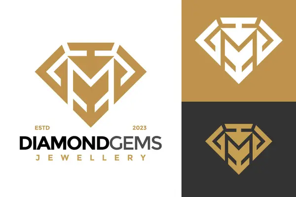 Letra Diamante Joyería Logotipo Diseño Vector Símbolo Icono Ilustración Ilustraciones De Stock Sin Royalties Gratis