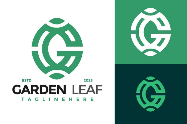 Letra Jardín Hoja Logotipo Diseño Vector Símbolo Icono Ilustración Vector De Stock