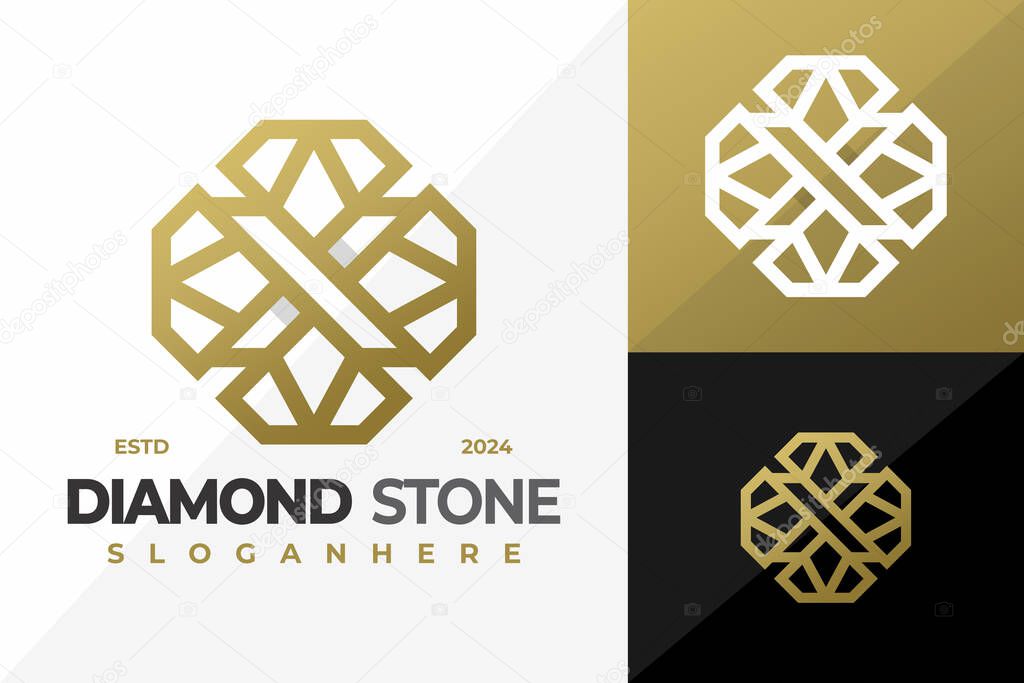 Letter X Diamond Jewelry logo design vector symbol icon illustration