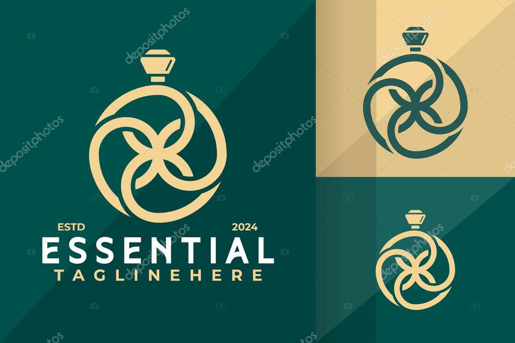 Essential Royal Parfume Logo Icon Vector Design Illustration