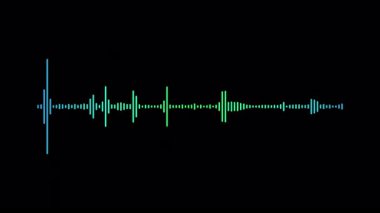 Döngülü animasyon ses frekansı monitörü ses dalgası
