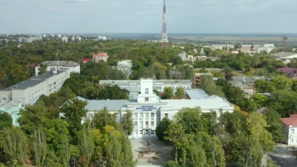 Kherson Ucrânia Outubro 2021 Academia Marítima Estado Kherson Monumento Fedor — Vídeo de Stock
