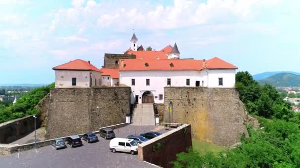Palanok Kalesi Mukachevo Kalesi Ukrayna Nın Batı Sınırına Yakın Karpat — Stok video