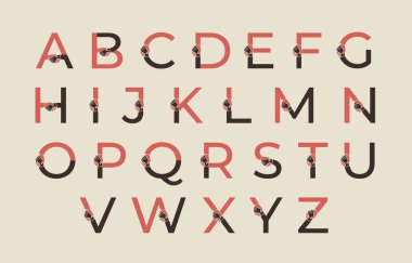 Handshake font. Corporate emblem alphabet with parts of letter shake hands, success deal and alliance concept sign. Helping hand letters vector set. Business logotype with agreement gesture