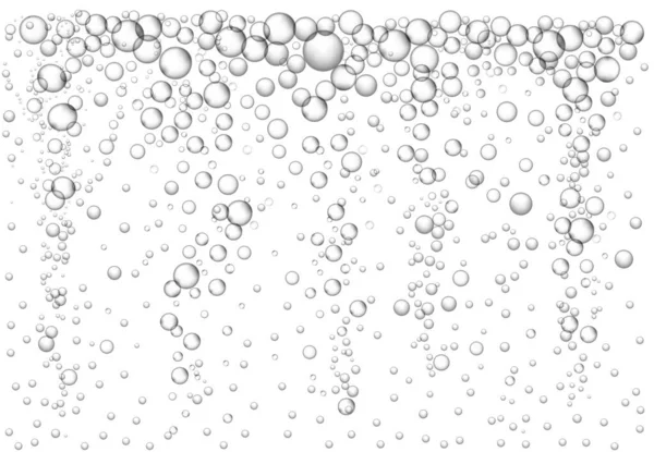Искрящийся Пузырьковый Фон Освежающий Прозрачный Газированный Газированный Напиток Эффект Пузырьковой — стоковый вектор