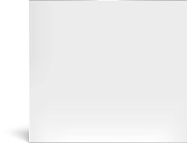 Beyaz arkaplan üzerinde duran gerçekçi beyaz boş kutu ambalajı markalaşma, logolar veya ürün tasarımları için mükemmeldir