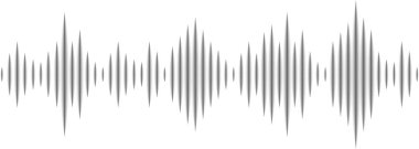 Gri ses dalgaları dijital sesi, radyo sinyal frekansını ve beyaz zemin üzerindeki soyut müzik dalgalarını görselleştiriyor ve bir ayar eşitleyici vektörü yaratıyor.