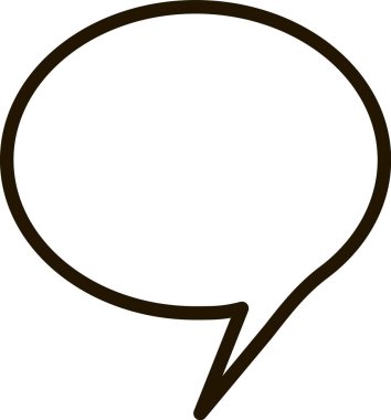 Sivri uçlu kuyruklu oval konuşma balonu, iletişimin basit ama etkili bir temsili, tartışmaları kolaylaştıran ve bireyler arasında fikir paylaşımını kolaylaştıran bir hizmet sunar.