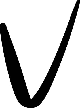 Basit, cesur işaret işareti bir başarı ve doğruluk hissi iletmek, onaylama, anlaşma veya olumlu sonucu temsil eder.