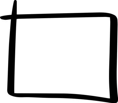 Düzensiz el çizimi siyah kalem kare çerçeve önemli içeriği vurgulamak için mükemmel, özgünlük bir dokunuş eklemek ve belirli alanlara dikkat çekmek