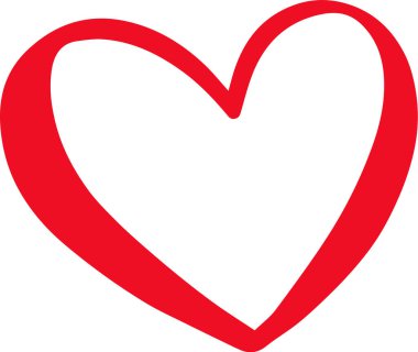 El çizimi kırmızı kalp sembolü aşk, romantizm ve şefkat yayıyor. Sevgililer Günü için ideal bir seçim ya da derin duygusal bağlar ve ilişkiler için herhangi bir kutlama.