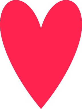 Aşk, şefkat, ilgi ve romantizmi temsil eden parlak kırmızı kalp sembolü. Sevgililer Günü, yıldönümleri ya da aşkı ve ilişkileri kutlayan herhangi bir olay için mükemmel.