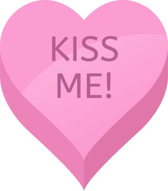 Klasik pembe kalp şekeri. İçinde 