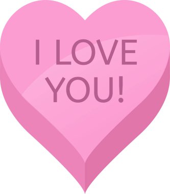 Klasik kalp şeklinde canlı pembe şekerler, seni seviyorum mesajını iletir. Sevgi ve romantizm iletir. Sevgililer Günü ya da romantik durumlar için mükemmeldir.