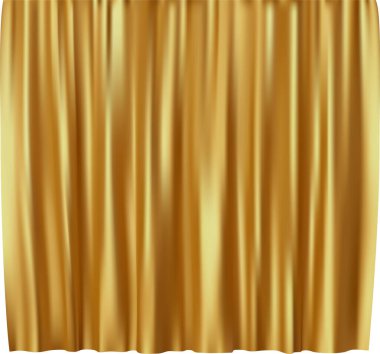 Şatafatlı altın kadife perdelerin olduğu gerçekçi bir iç mekan, asil ve zarif bir ortam, tiyatro gösterileri, opera gösterileri veya herhangi bir büyük kutlama için ideal.
