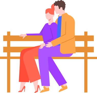 Genç bir çift bir bankta oturuyor, halka açık bir parkta birlikte zaman geçiriyorlar, aşkı, ilişkiyi, birlikteliği ve modern yaşam tarzını temsil ediyorlar.