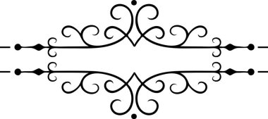 Zarif klasik dekoratif girdaplar büyüleyici bir yatay çerçeve oluşturur, sertifikaları, diplomaları ve davetiyeleri geliştirmek için idealdir.