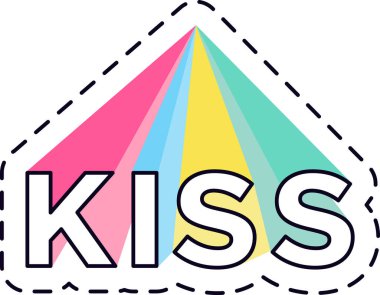 Romantik projeler ve gurur etkinlikleri için canlı ve eğlenceli bir tasarım oluşturan renkli ışık desenli öpücük harfleri biraz sevgi ve kutlama katmak için mükemmel.