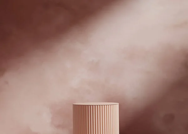 Display Podium Roze Achtergrond Minimale Sokkel Voor Schoonheid Cosmetische Productpresentatie Stockafbeelding