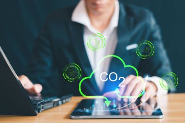 Karbondioksit emisyonlarını azaltma kavramı: küresel ısınma ve iklim değişikliğini sınırlamak için karbondioksit emisyonlarını azaltma