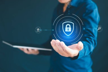 Ağ güvenliği ve gizlilik koruması Veri güvenliği İnternet erişimi geleceğin teknolojisi Sanal ekran arayüzü