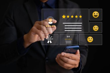 Müşteri memnuniyeti değerlendirmesi hizmetin kullanımından müşteri memnuniyeti anketi. jpg