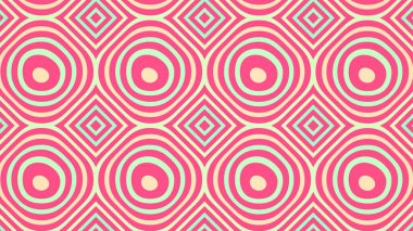 Soyut geometrik arkaplan deseni, renkli şeftali, pembe ve akuamarin tonlarında parlak renk engelleyici.