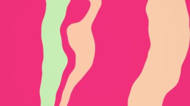 Renkli şeftali, pembe ve akuamarin tonlarında parlak renk engelleyici ile soyut, dalgalı arkaplan hareketi grafiği.