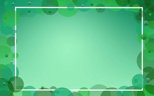 Cornice Bianca Linea Astratta Illustrazione Sovrapposizione Cerchi Sfondo Sfumato Verde — Foto Stock