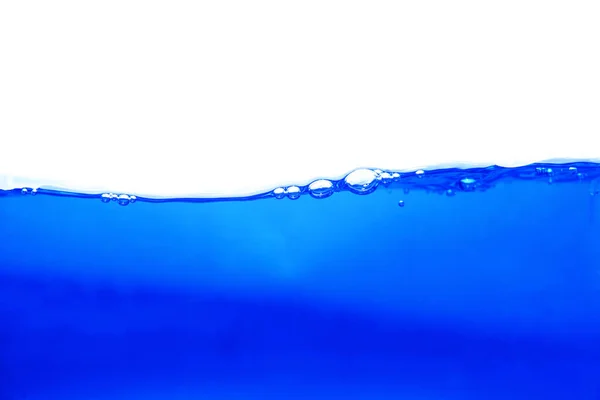 Primer Plano Olas Burbujas Azules Sobre Fondo Blanco Aislado —  Fotos de Stock