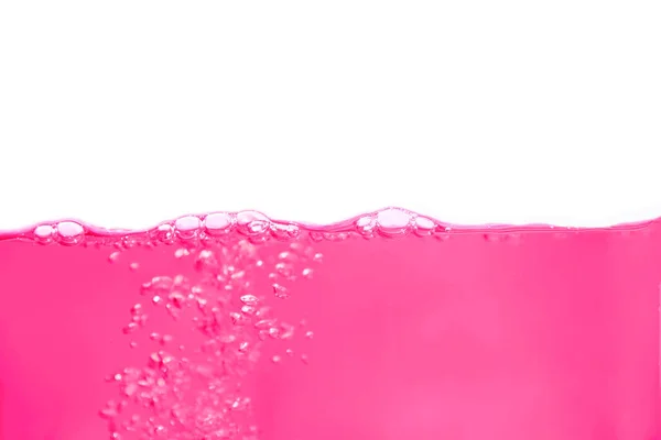 Salpicadura Agua Rosa Aislado Sobre Fondo Blanco Con Espacio Copia — Foto de Stock
