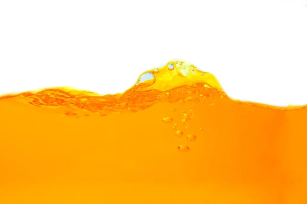 橙色的水波纹质感看起来像啤酒泡沫 — 图库照片