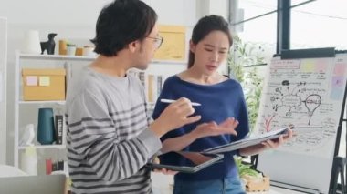 Küçük işletme bürosunda fikir ayrılığına düşen iki genç Asyalı şirket ortağı, kâr pazarlama planlama işleri ve E-ticaret girişimcisi ve iş arkadaşı olarak serbest çalışma konusunda hayal kırıklığına uğradılar..
