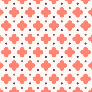 Geçmişe dönük kusursuz bir model. Soyut desen dekoratif 50 'ler, 60' lar, 70 'ler tarzı. Kumaş, duvar kağıdı, tekstil, duvar dekorasyonu için kullanılabilir. Vektör illüstrasyonu