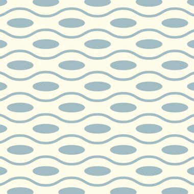 Geçmişe dönük kusursuz bir model. Soyut desen dekoratif 50 'ler, 60' lar, 70 'ler tarzı. Kumaş, duvar kağıdı, tekstil, duvar dekorasyonu için kullanılabilir. Vektör illüstrasyonu